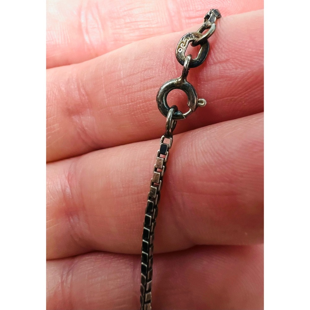 Vintage Precious Moments Sterling Silver 925 Girl Pendant Box Chain Necklace - Picture 7 of 8